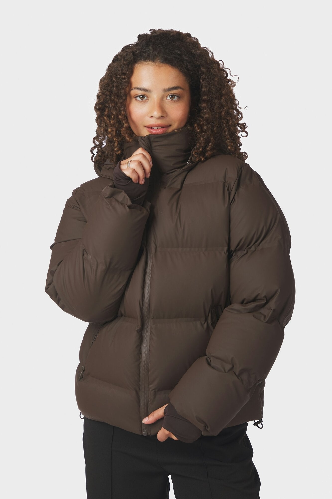 Fox Puffer dunjakke - Dark Brown